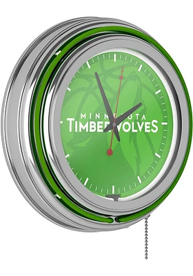Minnesota Timberwolves Fade Retro Neon Wall Clock