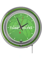 Minnesota Timberwolves Fade Retro Neon Wall Clock