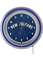 New Orleans Pelicans Fade Retro Neon Wall Clock