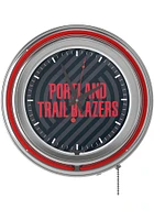 Portland Trail Blazers Fade Retro Neon Wall Clock