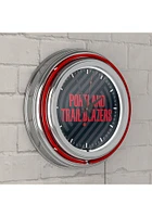 Portland Trail Blazers Fade Retro Neon Wall Clock