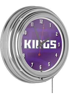 Sacramento Kings Fade Retro Neon Wall Clock