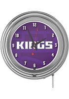 Sacramento Kings Fade Retro Neon Wall Clock