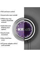 Sacramento Kings Fade Retro Neon Wall Clock