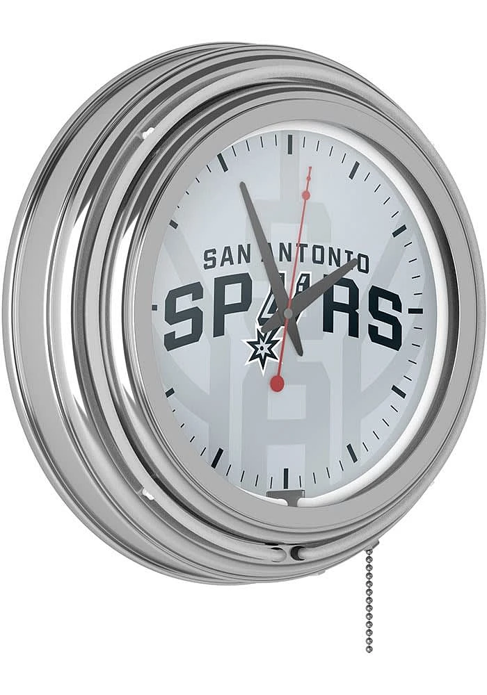San Antonio Spurs Fade Retro Neon Wall Clock