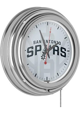 San Antonio Spurs Fade Retro Neon Wall Clock