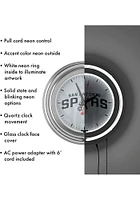 San Antonio Spurs Fade Retro Neon Wall Clock