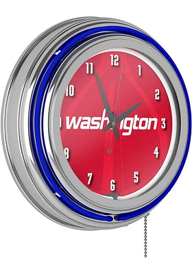 Washington Wizards Fade Retro Neon Wall Clock