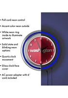Washington Wizards Fade Retro Neon Wall Clock