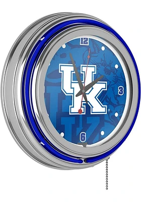 Kentucky Wildcats Fade Retro Neon Wall Clock