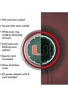 Miami Hurricanes Fade Retro Neon Wall Clock