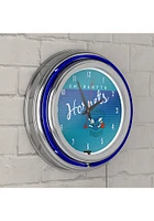 Charlotte Hornets Hardwood Classic Retro Neon Wall Clock