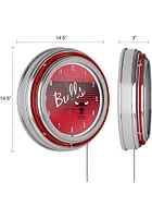 Chicago Bulls Hardwood Classic Retro Neon Wall Clock