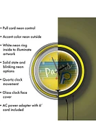 Indiana Pacers Hardwood Classic Retro Neon Wall Clock