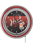 Miami Heat Hardwood Classic Retro Neon Wall Clock