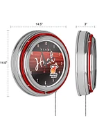 Miami Heat Hardwood Classic Retro Neon Wall Clock