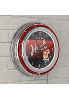 Miami Heat Hardwood Classic Retro Neon Wall Clock