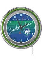 Minnesota Timberwolves Hardwood Classic Retro Neon Wall Clock