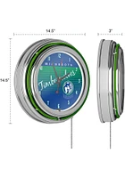 Minnesota Timberwolves Hardwood Classic Retro Neon Wall Clock