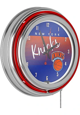 New York Knicks Hardwood Classic Retro Neon Wall Clock