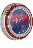 Philadelphia 76ers Hardwood Classic Retro Neon Wall Clock
