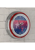 Philadelphia 76ers Hardwood Classic Retro Neon Wall Clock