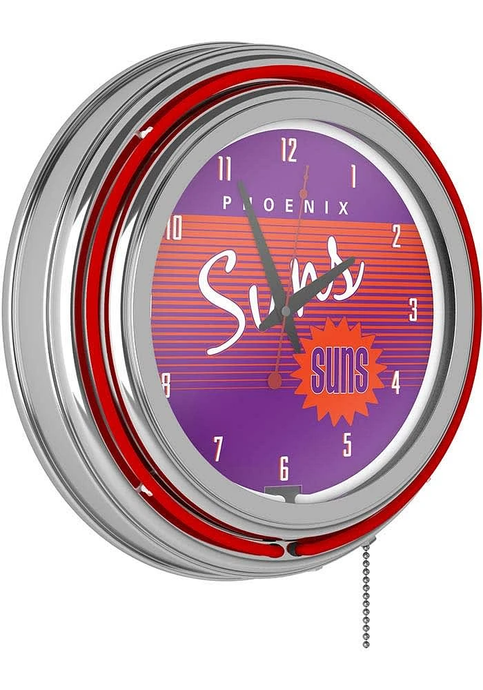 Phoenix Suns Hardwood Classic Retro Neon Wall Clock