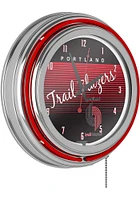 Portland Trail Blazers Hardwood Classic Retro Neon Wall Clock