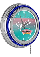 San Antonio Spurs Hardwood Classic Retro Neon Wall Clock