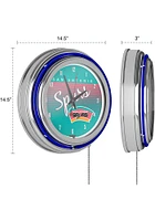 San Antonio Spurs Hardwood Classic Retro Neon Wall Clock