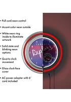 Toronto Raptors Hardwood Classic Retro Neon Wall Clock