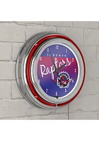 Toronto Raptors Hardwood Classic Retro Neon Wall Clock