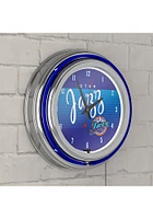 Utah Jazz Hardwood Classic Retro Neon Wall Clock