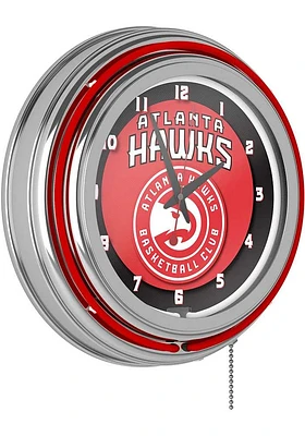 Atlanta Hawks Retro Neon Wall Clock