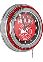 Atlanta Hawks Retro Neon Wall Clock