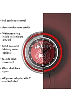 Atlanta Hawks Retro Neon Wall Clock