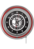 Brooklyn Nets Retro Neon Wall Clock
