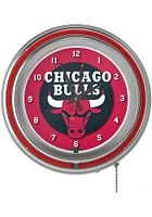 Chicago Bulls Retro Neon Wall Clock