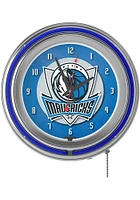 Dallas Mavericks Retro Neon Wall Clock