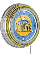 Denver Nuggets Retro Neon Wall Clock