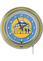 Denver Nuggets Retro Neon Wall Clock