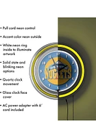 Denver Nuggets Retro Neon Wall Clock