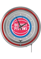 Detroit Pistons Retro Neon Wall Clock
