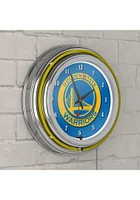 Golden State Warriors Logo Retro Neon Wall Clock