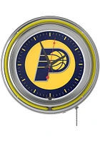 Indiana Pacers Retro Neon Wall Clock