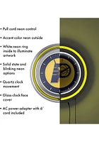 Indiana Pacers Retro Neon Wall Clock