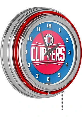 Los Angeles Clippers Retro Neon Wall Clock