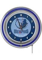 Memphis Grizzlies Retro Neon Wall Clock