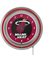 Miami Heat Retro Neon Wall Clock