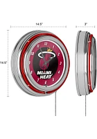 Miami Heat Retro Neon Wall Clock